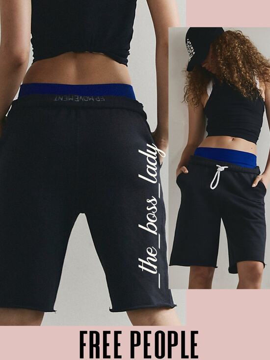 Free People Pants - Free People shorts sweat shorts jogger activewear Movement cotton black Large